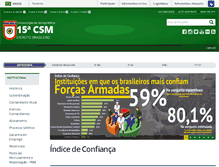 Tablet Screenshot of 15csm.eb.mil.br